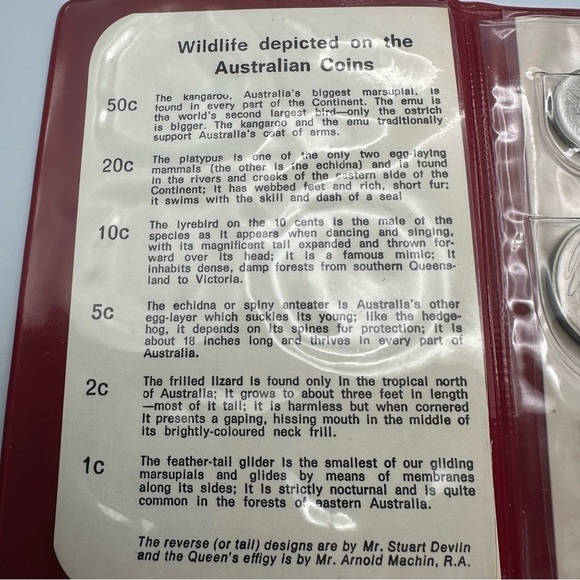 Vintage 1971 Royal Australian Mint Coin Set – Wildlife Design – Uncirculated - Picture 9 of 16